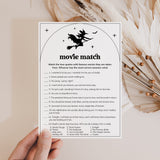 Witchy Bridal Shower Game Movie Match Up Printable