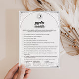 Celestial Bridal Shower Game Romantic Movie Match with Answers