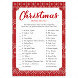 Christmas Movie Match with Answer Key Printable by LittleSizzle