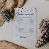 Christmas Movie Match Game Printable Black And White