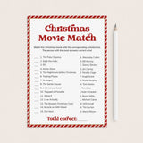 Holiday Movie Match Game with Answer Key Printable by LittleSizzle