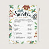 Printable Ugly Sweater Party Game Christmas Movie Match with Answer Key by LittleSizzle