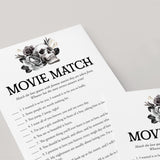 Bride or Die Theme Party Game Romantic Movie Match with Answers
