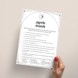 Celestial Bridal Shower Game Romantic Movie Match with Answers