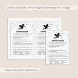Witchy Bridal Shower Game Movie Match Up Printable