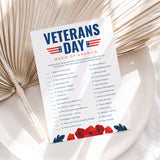 Veterans Day Game Bundle Printable