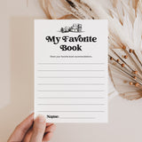 Book Club Printable Share Your Favorite Book