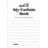 Book Club Printable Share Your Favorite Book by LittleSizzle
