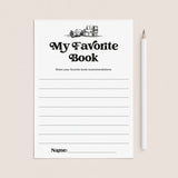 Book Club Printable Share Your Favorite Book by LittleSizzle