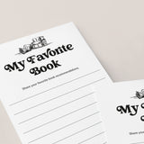 Book Club Printable Share Your Favorite Book