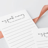 My Favorite Memory of the Birthday Girl Cards Printable