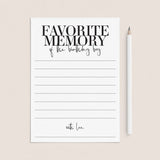 My Favorite Memory With The Birthday Boy Cards Printable by LittleSizzle