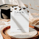 Graduation Favorite Memory Cards Printable