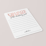 Favorite Memory With The Birthday Girl Cards Printable