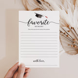 Favorite Memory Of The Graduate Cards Printable