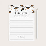 Graduation Favorite Memory Cards Printable by LittleSizzle
