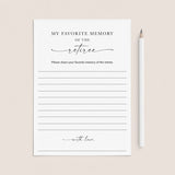 Printable My Favorite Memory Of The Retiree Cards for Retirement Party by LittleSizzle