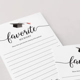 Favorite Memory Of The Graduate Cards Printable