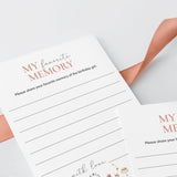 Wildflower Birthday Party Favorite Memory Cards Printable
