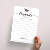 Favorite Memory Of The Graduate Cards Printable