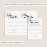 My Favorite Memory Wedding Anniversary Party Printable