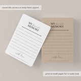 My Favorite Memory Anniversary Cards Printable