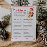 Christmas Naughty or Nice List for Adults Printable