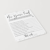 New Year's Feud with Answers Printable