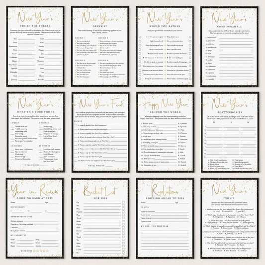 2026 New Years Eve Games Instant Download by LittleSizzle