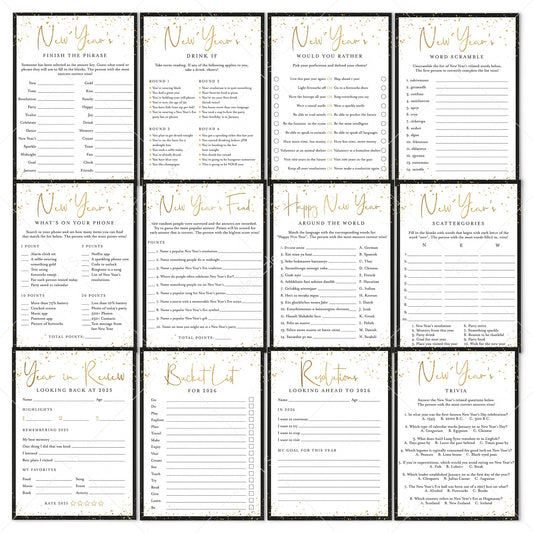 2026 New Years Eve Games Instant Download by LittleSizzle