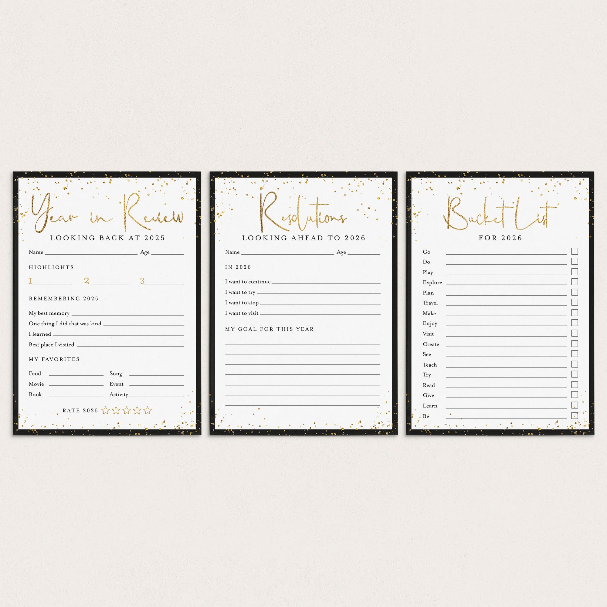 2025 2026 New Years Printables by LittleSizzle