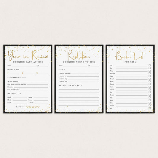 2025 2026 New Years Printables by LittleSizzle