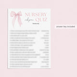 Girl Baby Shower Nursery Rhyme Quiz Answers Included