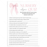 Girl Baby Shower Nursery Rhyme Quiz Answers Included by LittleSizzle