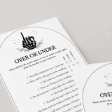 Halloween Wedding Shower Game Over or Under