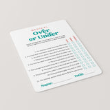 Medical Over or Under Game with Answer Key Printable
