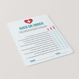 Nurse Game Over or Under with Answers Printable