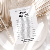 Family Reunion Pass The Gift Game Printable