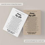 Family Reunion Pass The Gift Game Printable