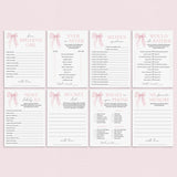 Pink Bow Sweet Sixteen Birthday Party Games Bundle Printable by LittleSizzle