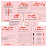 Pink Red Bridal Party Games Printable by LittleSizzle