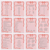 Wavy Border Galentines Day Games Printable Red and Pink by LittleSizzle