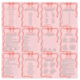 Wavy Border Galentines Day Games Printable Red and Pink by LittleSizzle