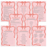 Coquette Galentine's Games with Pink and Red Bow Printable by LittleSizzle