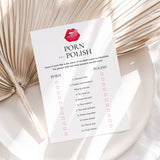Porn or Polish Game with Answer Key Printable