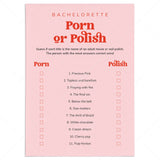 Bachelorette Party Game Porn or Polish Answers Included by LittleSizzle