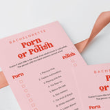 Bachelorette Party Game Porn or Polish Answers Included