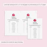 Porn or Polish Game with Answer Key Printable