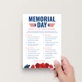 Printable Memorial Day Game Bundle with Red Poppies