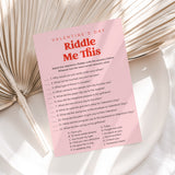 Riddle Me This Valentines Game Printable